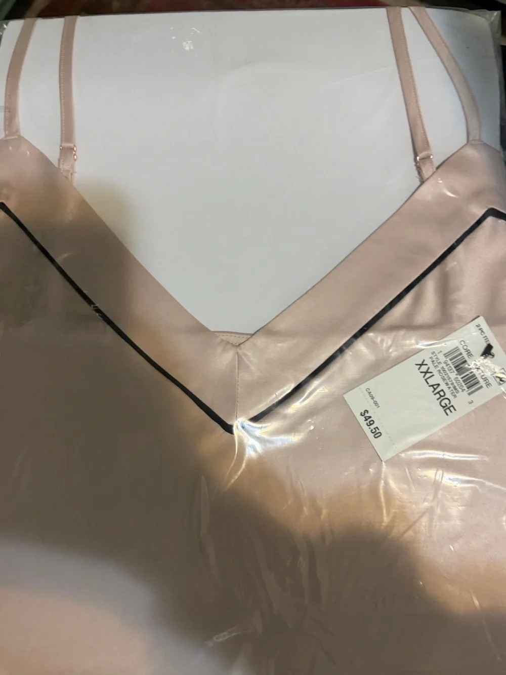 NWT Light Pink Mauve Satin V-Neck Cami and Short Sleep Set - Picture 3 of 3